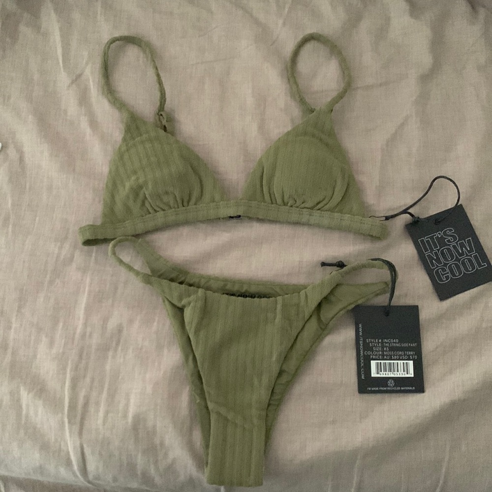 It’s Now Cool - Bikini - Moss Cord Terry - XS